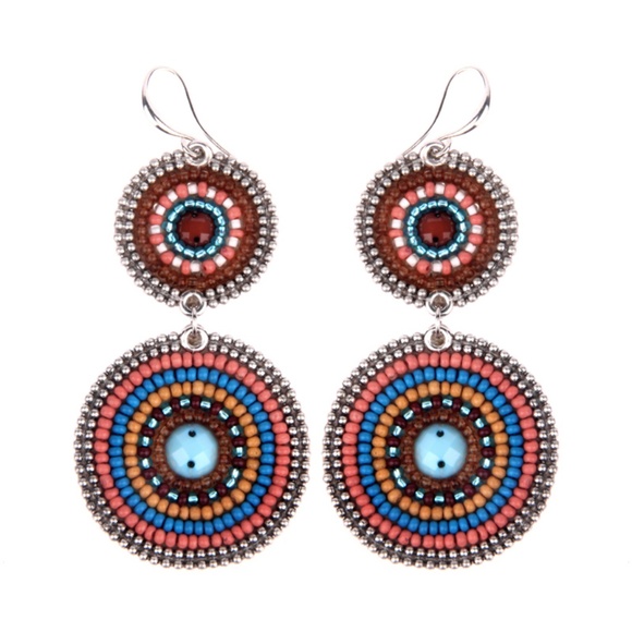 Erik & Mike Soan 2 Circle Earrings in Mohave. - Picture 1 of 1